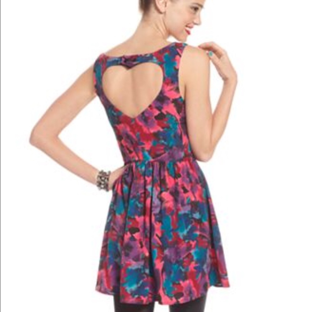 Material girl floral heart dress
