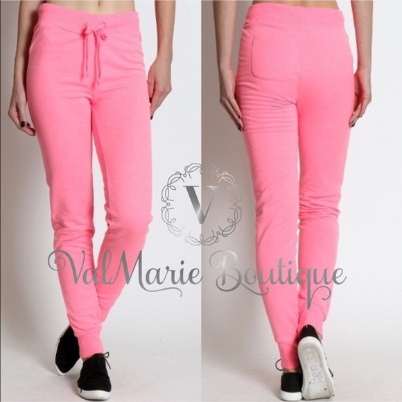 ValMarie Boutique Pants - NEON PINK CLASSIC SWEATPANTS ValMarie Boutique Pants - NEON PINK CLASSIC SWEATPANTS