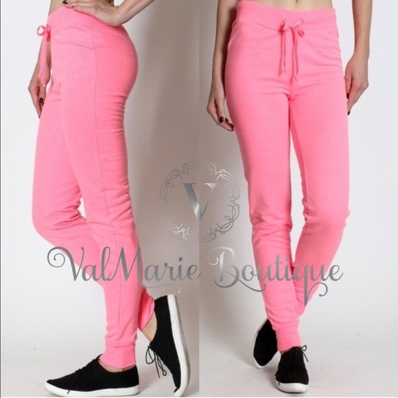 ValMarie Boutique Pants - NEON PINK CLASSIC SWEATPANTS ValMarie Boutique Pants - NEON PINK CLASSIC SWEATPANTS