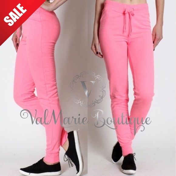 ValMarie Boutique Pants - NEON PINK CLASSIC SWEATPANTS ValMarie Boutique Pants - NEON PINK CLASSIC SWEATPANTS