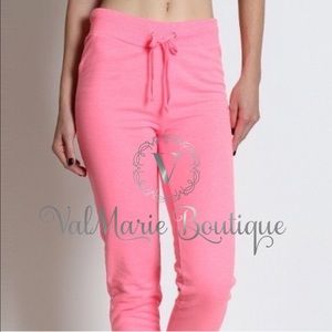 ValMarie Boutique Pants - NEON PINK CLASSIC SWEATPANTS ValMarie Boutique Pants - NEON PINK CLASSIC SWEATPANTS