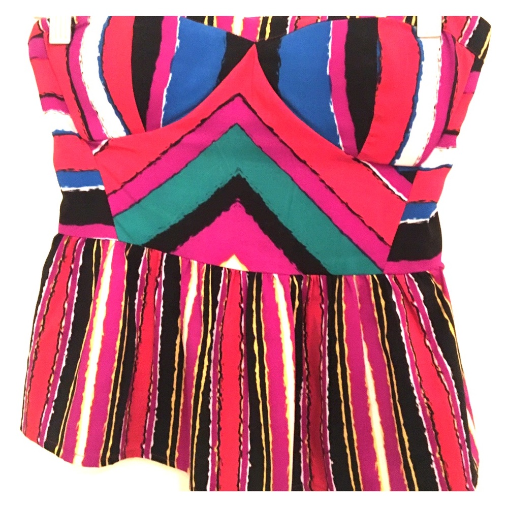 Strapless Peplum Top
