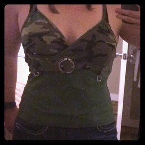 Camo Spaghetti Strap Top