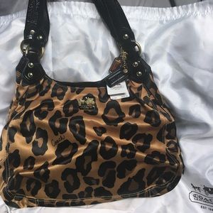 NWT Leopard Print Coach Purse