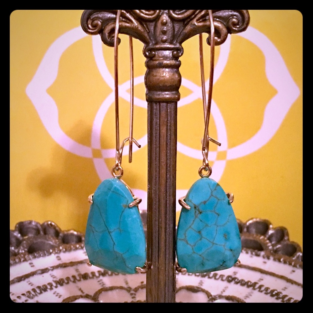Kendra Scott Nancy earrings in Turquoise EUC
