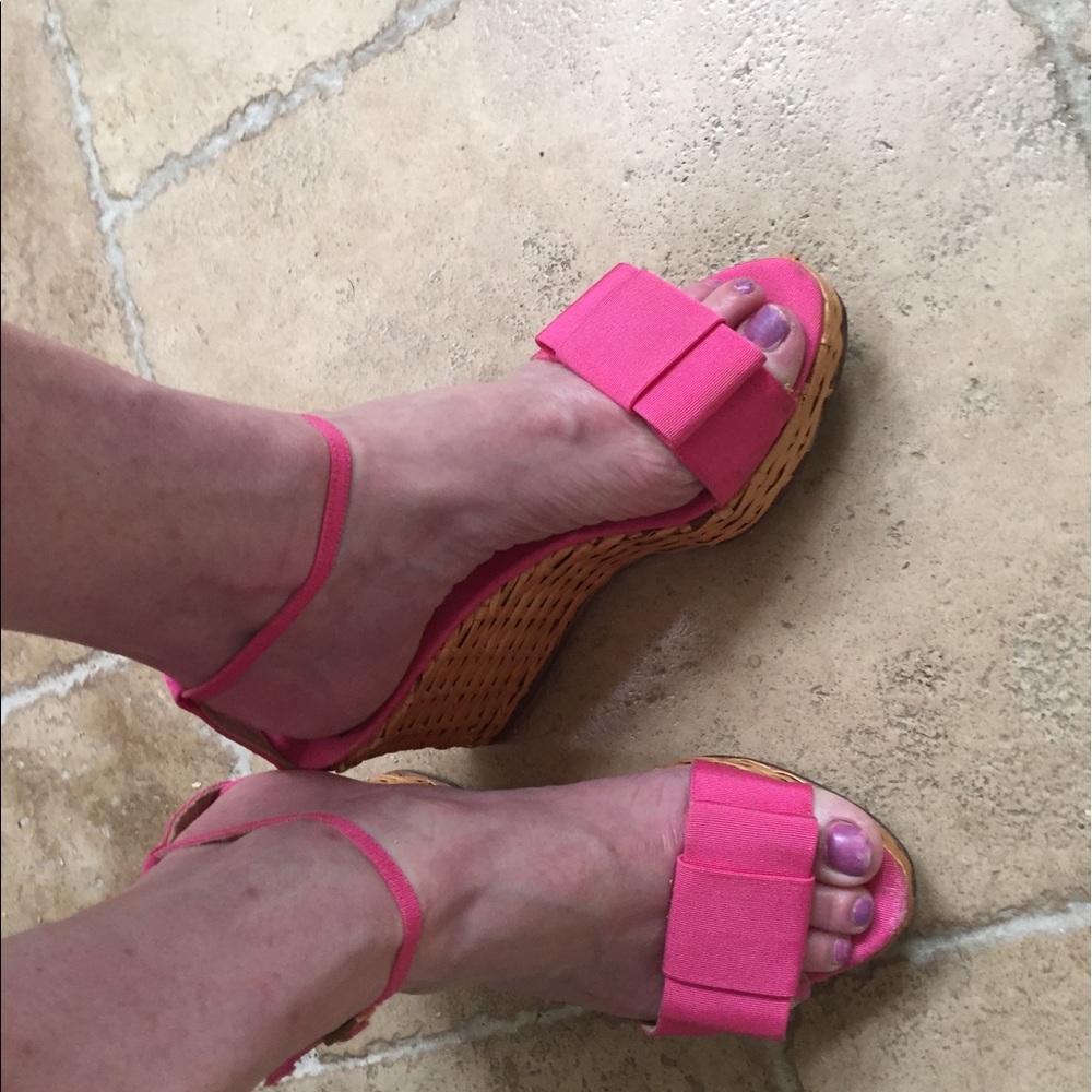 Kate Spade wedge sandals.