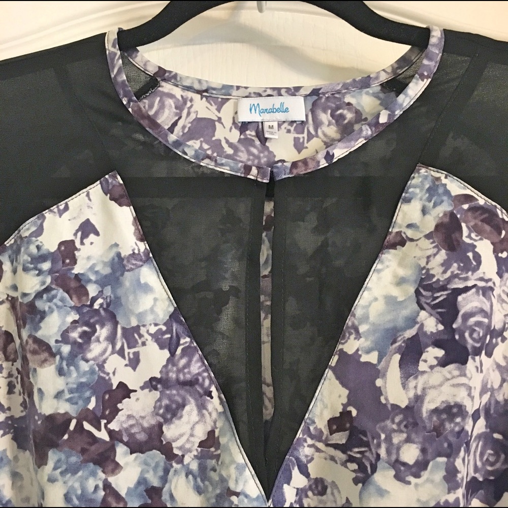 Marabelle Purple Floral Long Sleeve Dress - Picture 2 of 8