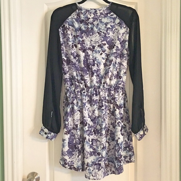 Marabelle Purple Floral Long Sleeve Dress - Picture 5 of 8