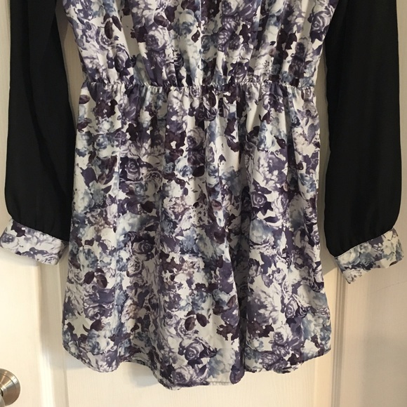 Marabelle Purple Floral Long Sleeve Dress - Picture 8 of 8