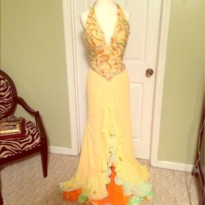 Custom Sherri Hill Gown Multi Color SZ 4/6