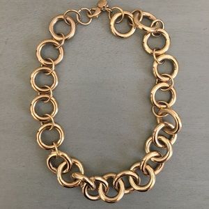 J.Crew Factory gold link statement necklace