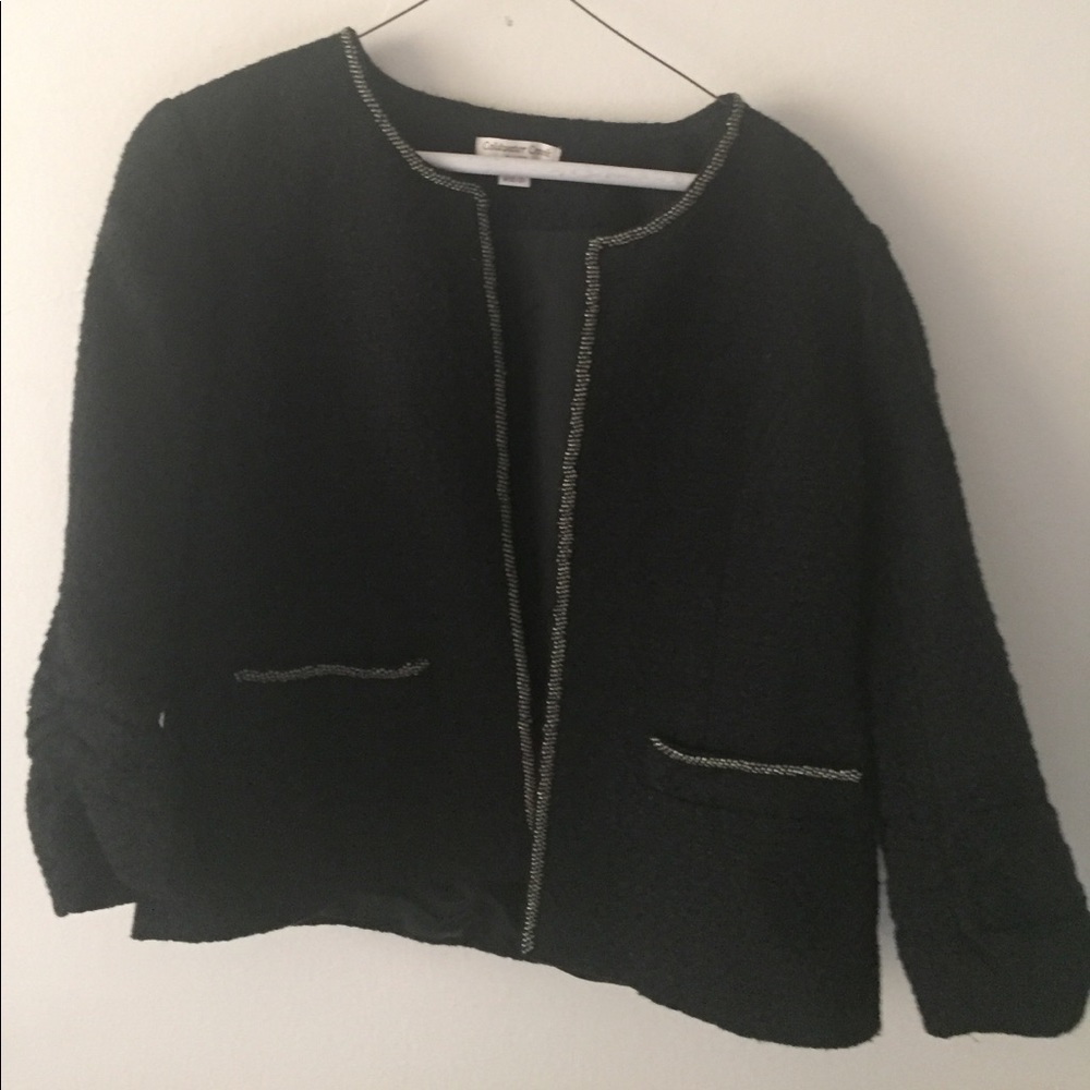 Coldwater Creek black jacket with beaded detail