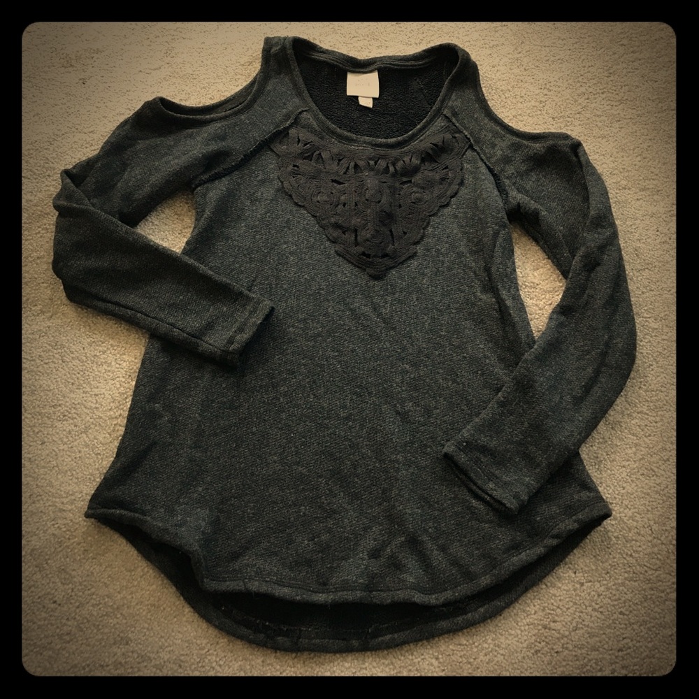 Open shoulder sweater
