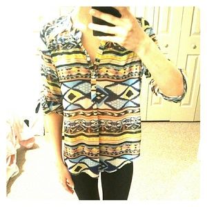 Aztec Patterned Blouse