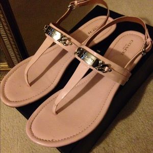 Women's Coach thong sandals worn once