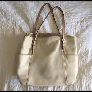 MK white leather bag!