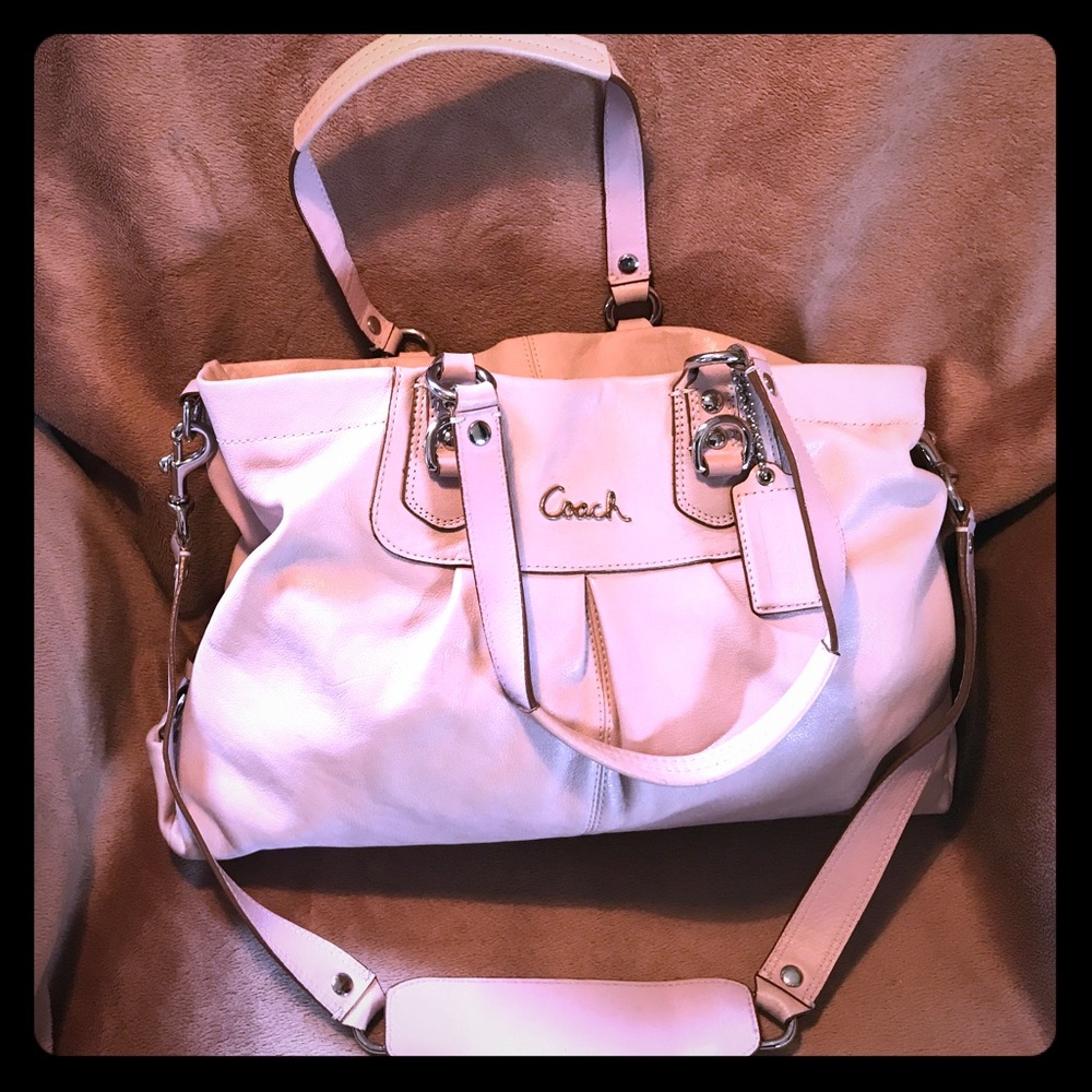 Coach, leather, pink hand or shoulder bag