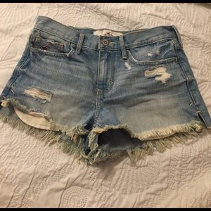 Distressed High Waist Shorts
