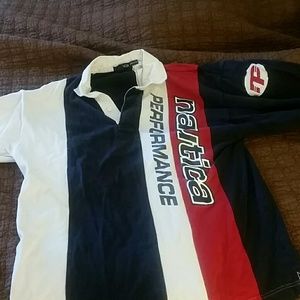 Nautical 90s style rugby stripes