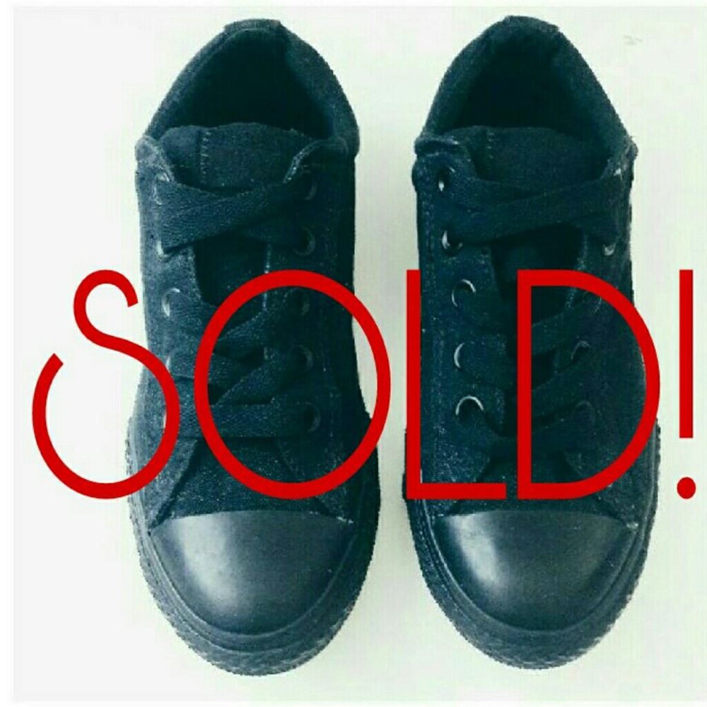 SOLD ??Youth Boy's Black Converse