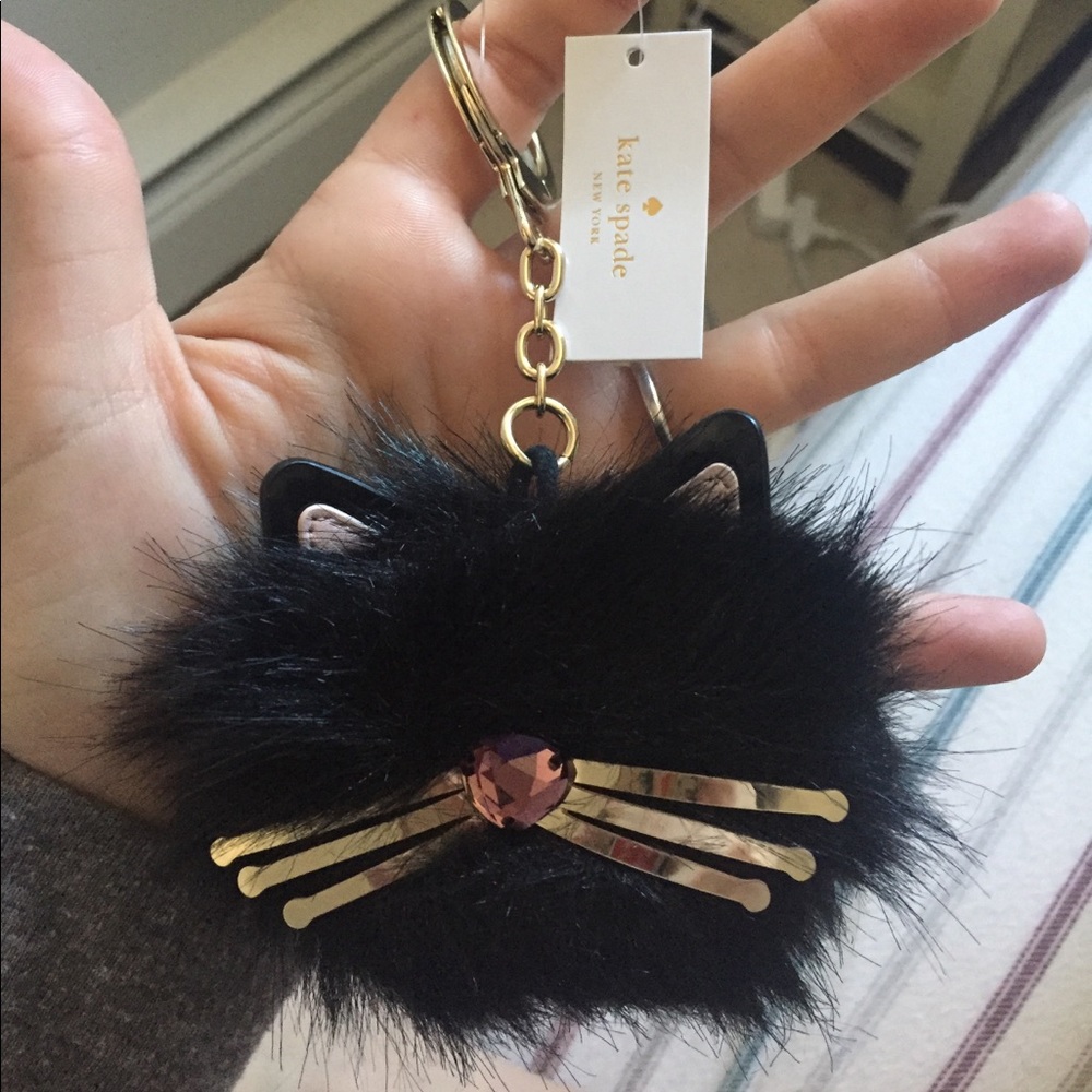 Kate Spade cat keychain