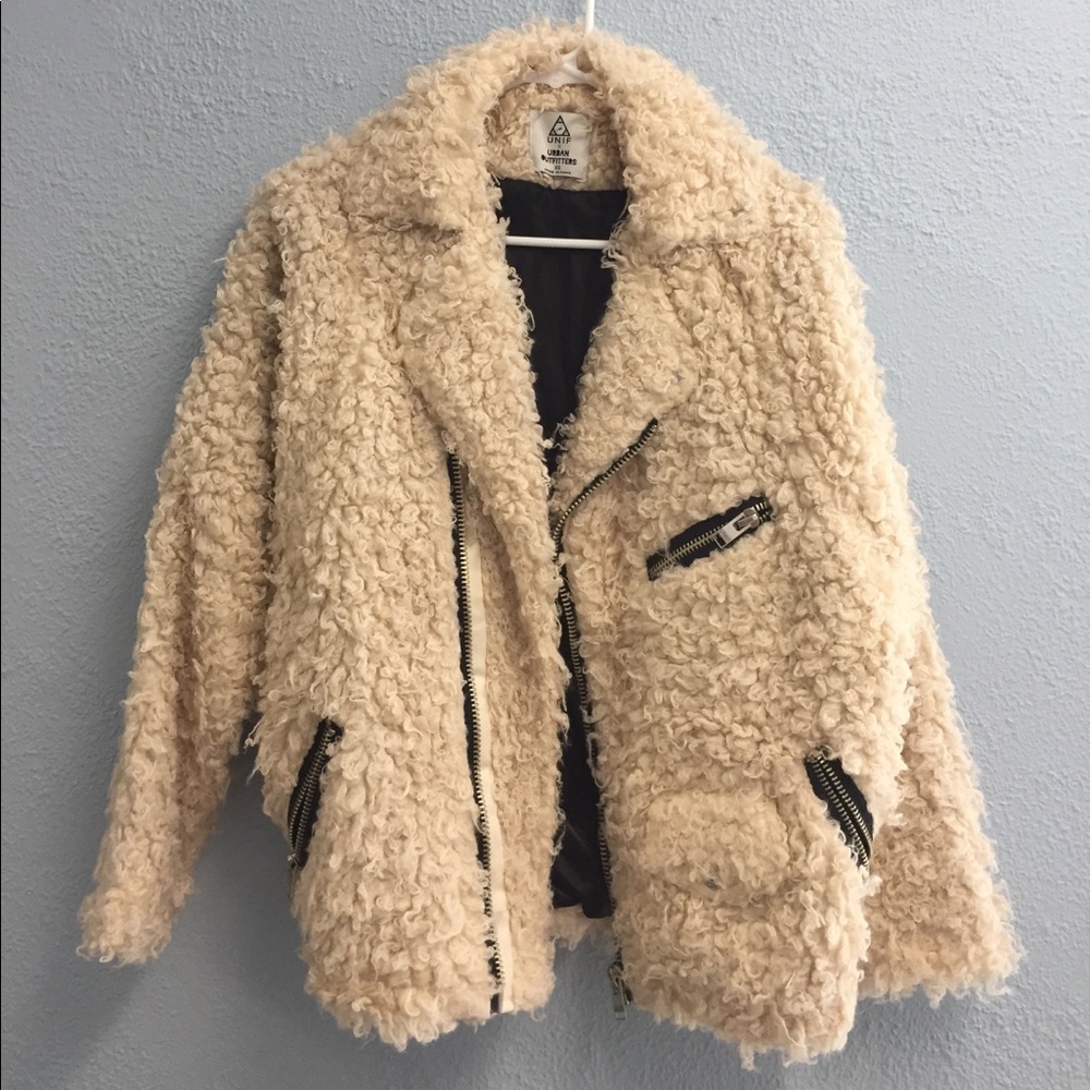 UNIF x Urban Outfitters Poodle Moto Jacket XS