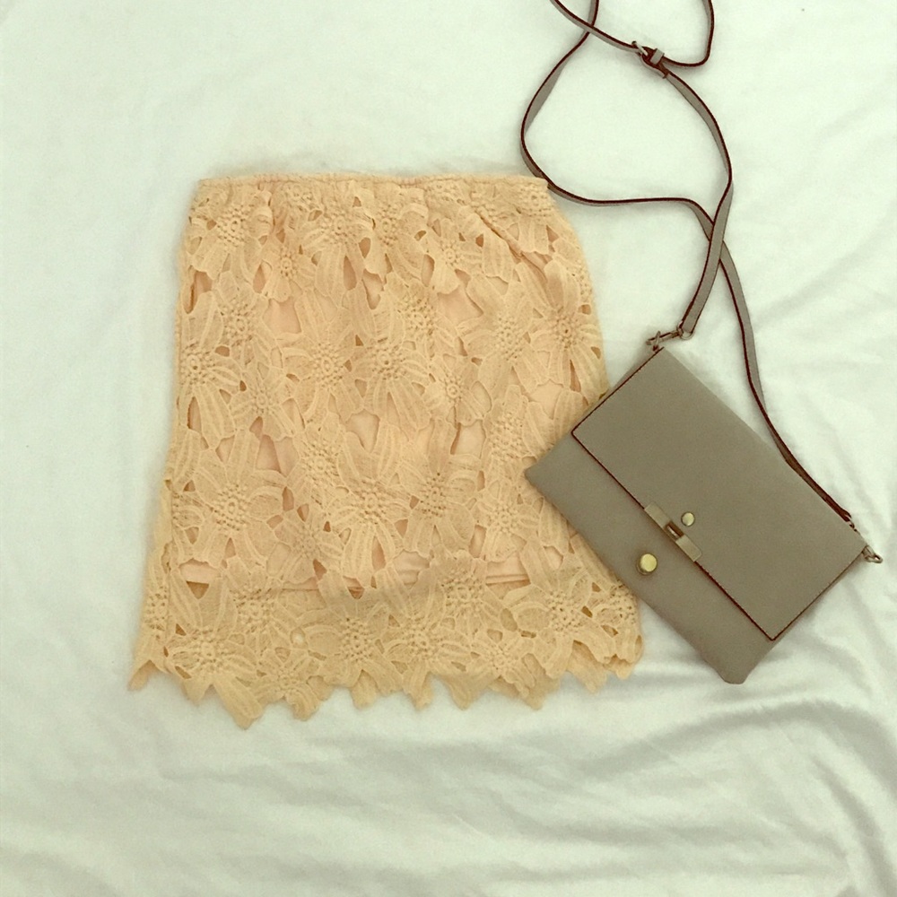 Lace high waisted skirt
