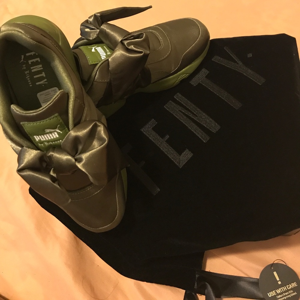 Olive Green Fenty Puma Sneakers