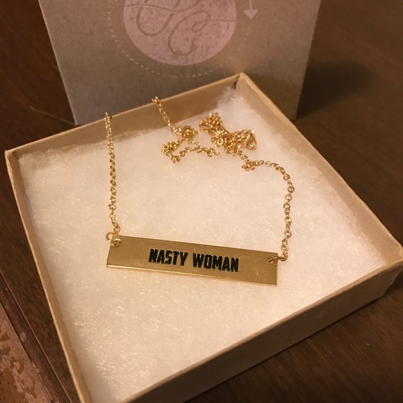 Jewelry - Nasty Woman Plate Necklace