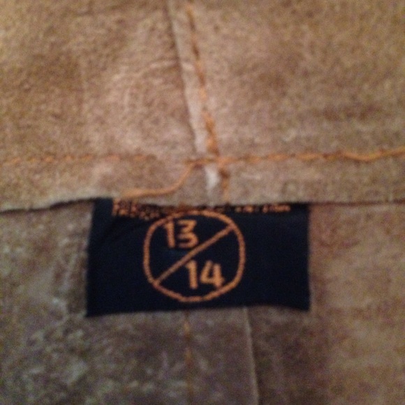 Vintage 100% leather vest and skirt size 13/14 - Picture 3 of 8