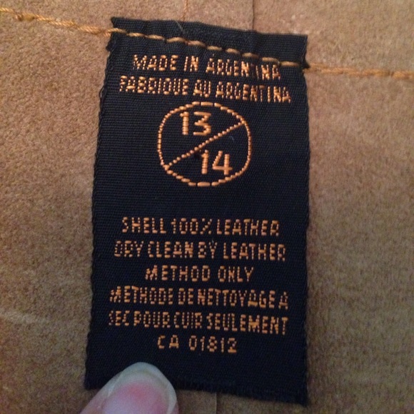 Vintage 100% leather vest and skirt size 13/14 - Picture 7 of 8