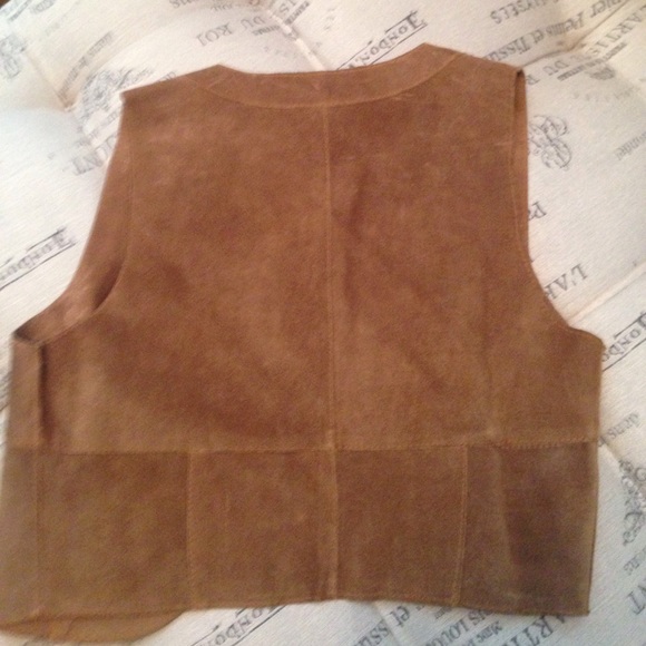 Vintage 100% leather vest and skirt size 13/14 - Picture 8 of 8