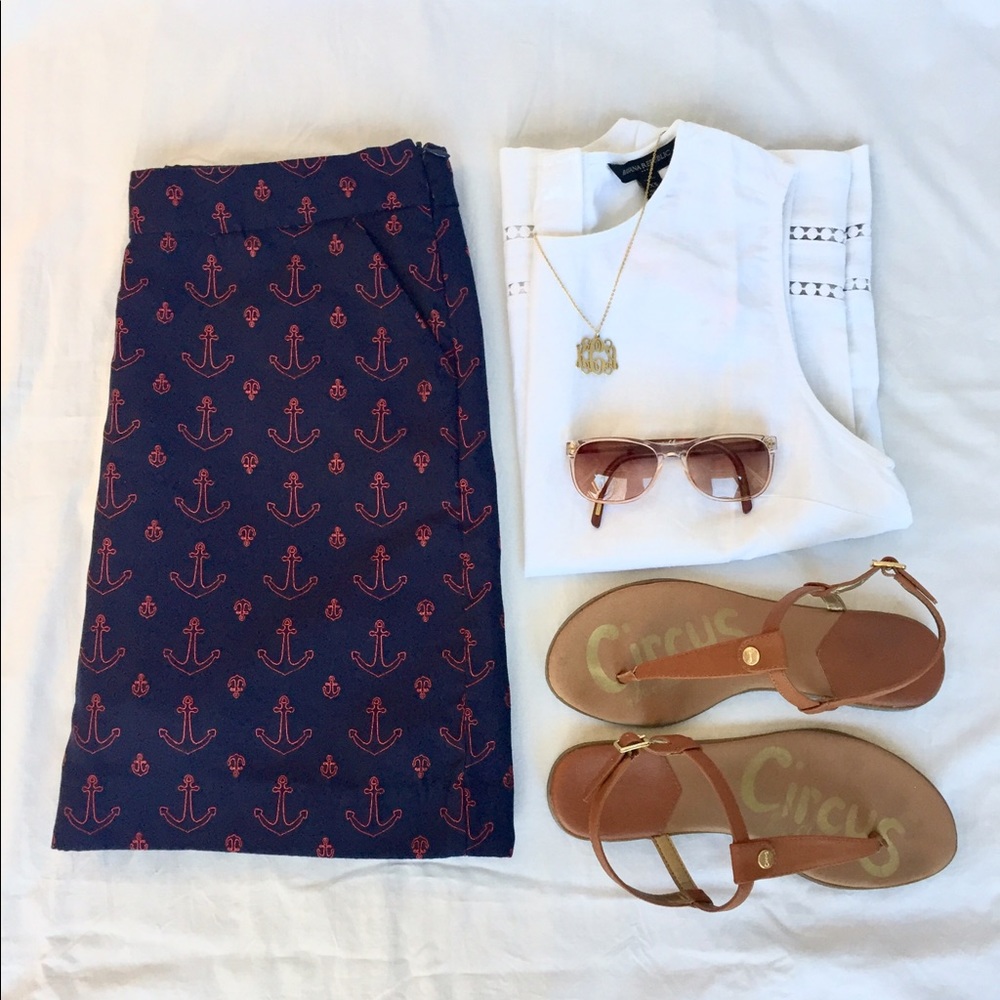 Tommy Hilfiger Classic Navy & Red Anchor Skirt