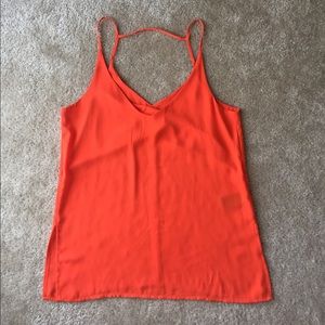 Silky orange tank top