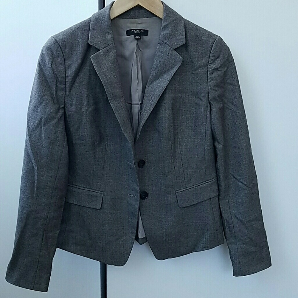 Gray Ann Taylor blazer 8p
