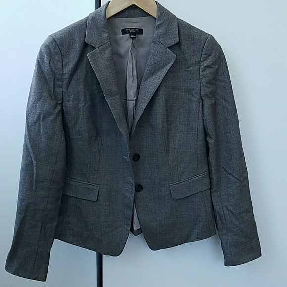 Gray Ann Taylor blazer 8p - Picture 1 of 7