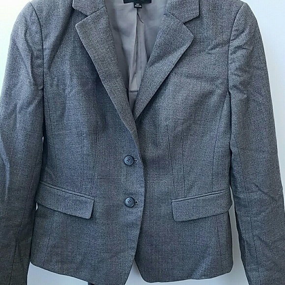 Gray Ann Taylor blazer 8p - Picture 6 of 7