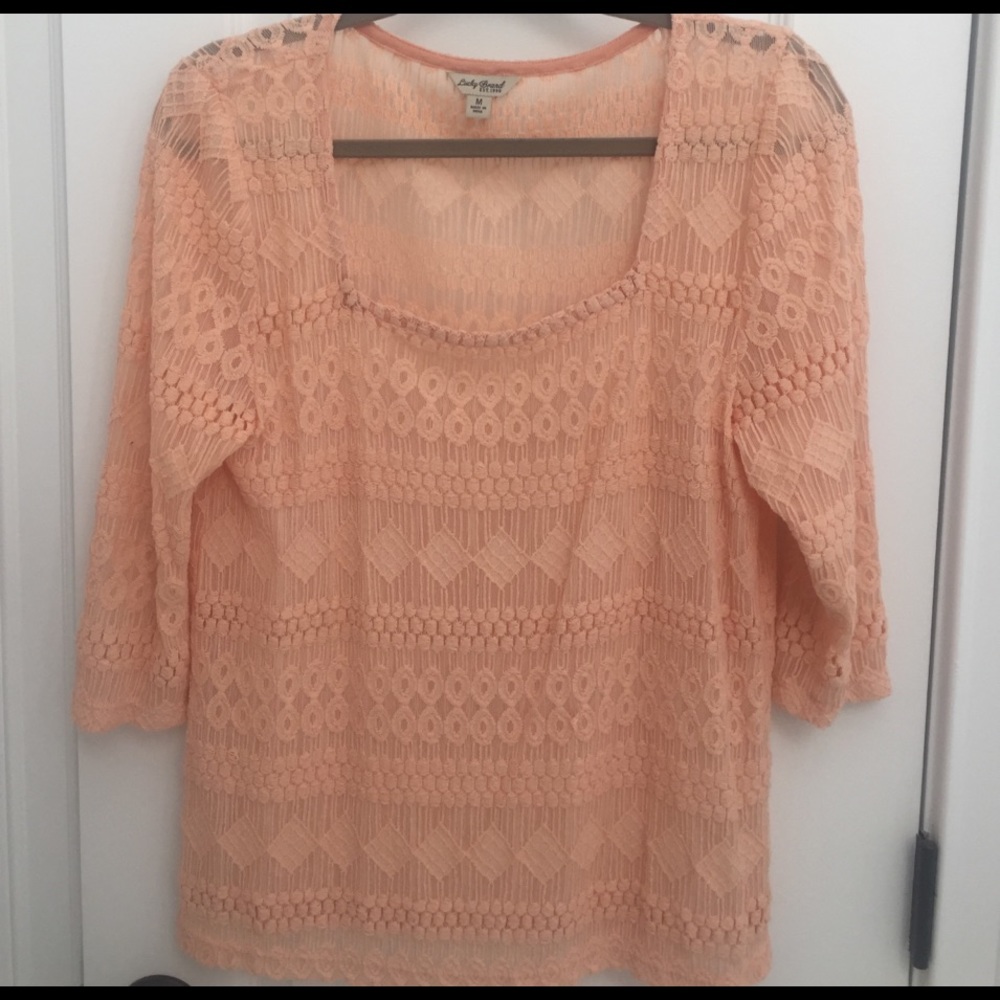 Lucky Brand lace/crochet too with 3/4 sleeve.