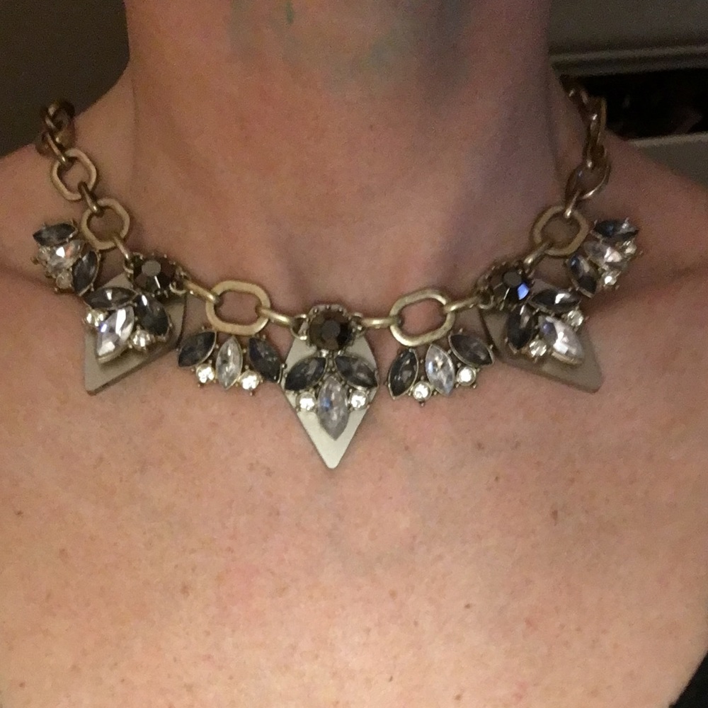 Dark gold costume necklace
