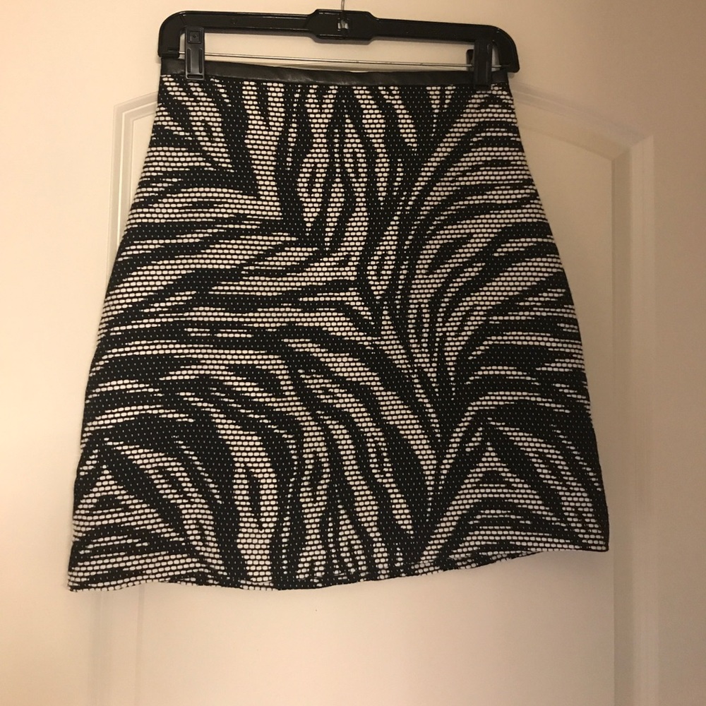 Zebra Print High Waisted Skirt