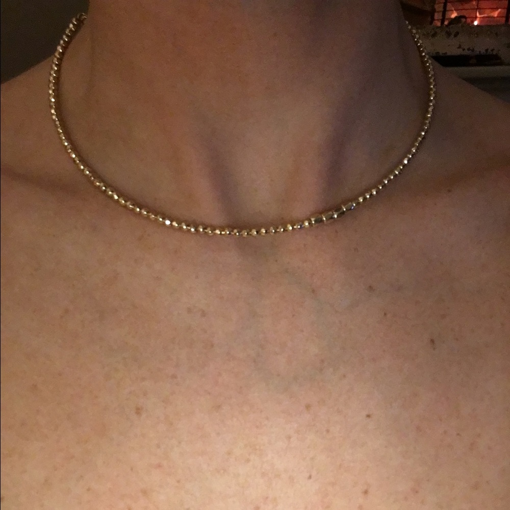 Gold beaded choker