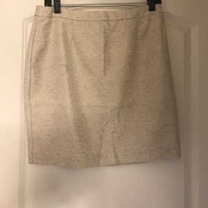 Cream & Gold Mini Skirt