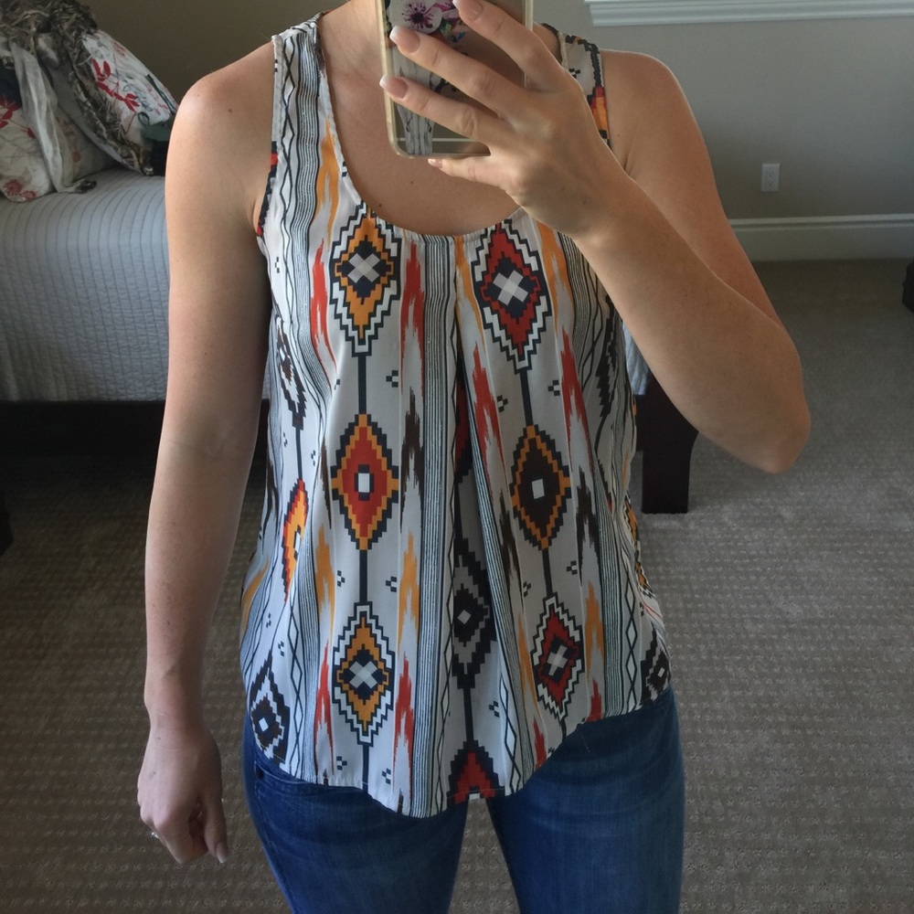 Tribal print tank