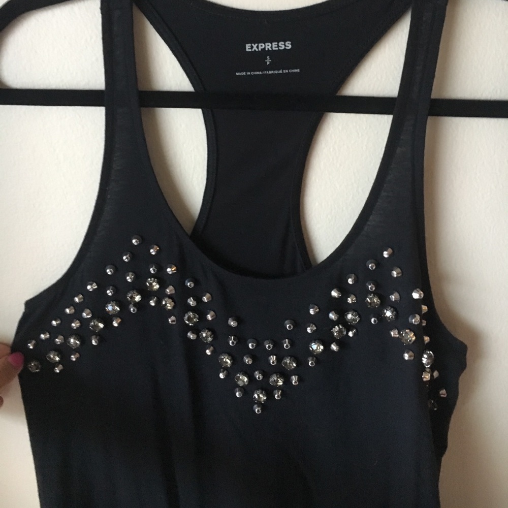 *SALE* Express Racerback Rhinestone & Stud Tank - Picture 2 of 4