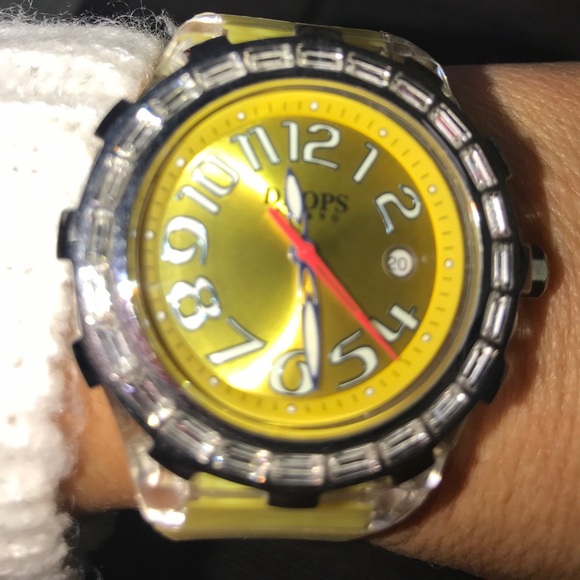 Drops Milano crystals embedded watch rubber band - Picture 4 of 8