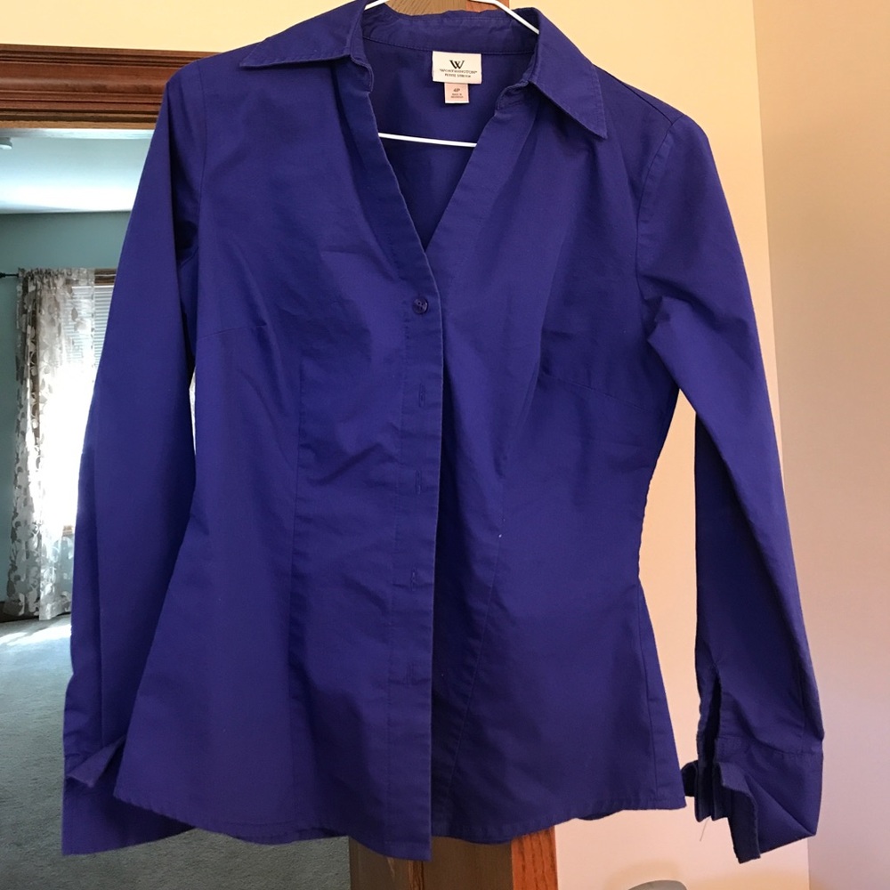 Navy blue button up shirt - Worthington