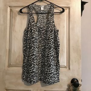 VS PINK gray leopard racer back tank LG