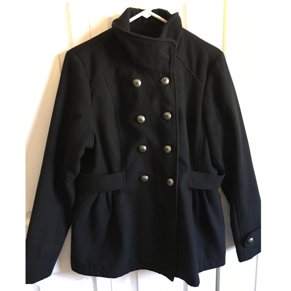 Black peacoat