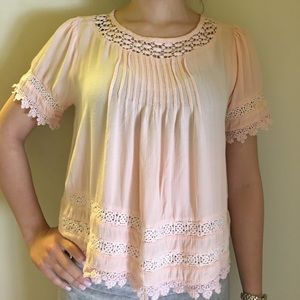 Frenchi baby pink blouse