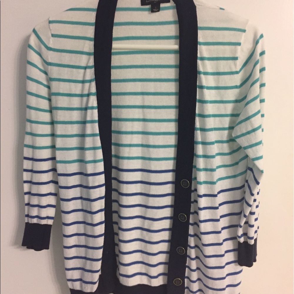 Striped boyfriend cardigan